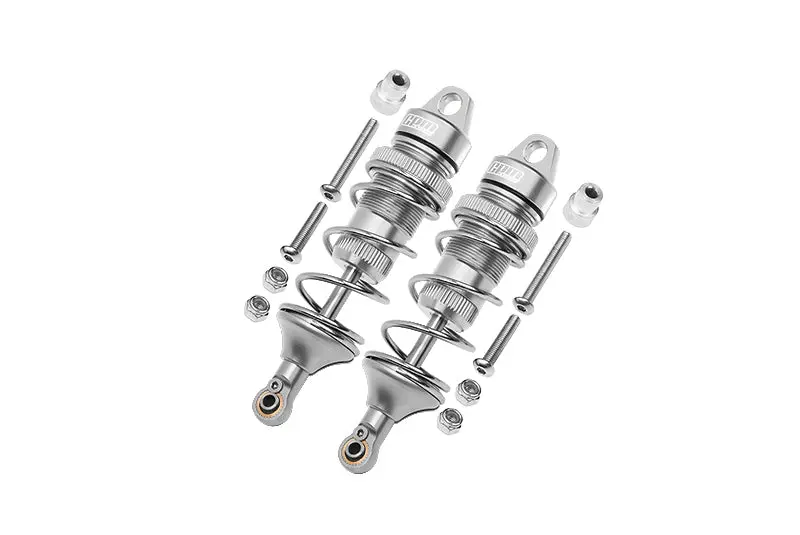 Losi 1:10 Lasernut U4 Tenacity Los03028 / Tenacity Db Pro Los03027v2 Upgrade Parts Aluminum Front Thickened Spring Dampers 86Mm - 12Pc Set Silver 1