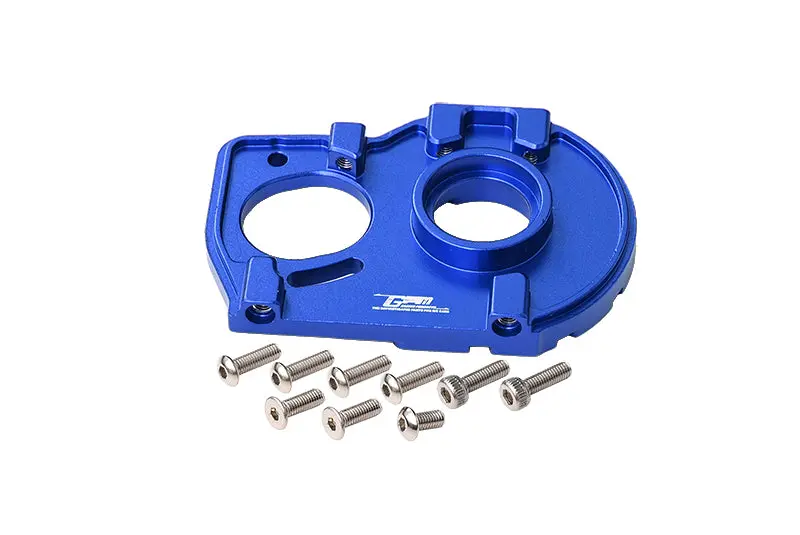 Losi 1:10 Lasernut U4 Tenacity Los03028 / Tenacity Db Pro Los03027v2 Upgrade Parts Aluminum Motor Mount Plate With Heat Sink Fins - 10Pc Set Blue 1