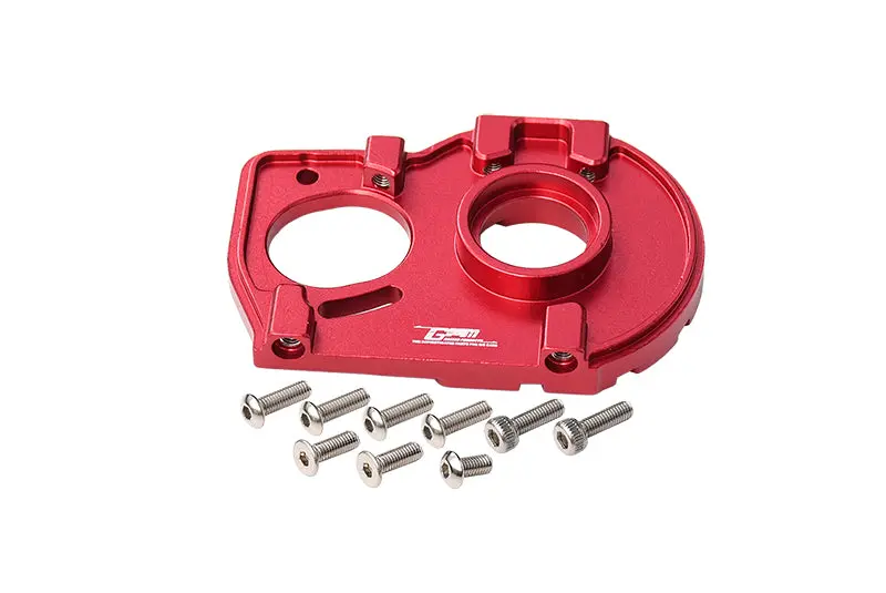 Losi 1:10 Lasernut U4 Tenacity Los03028 / Tenacity Db Pro Los03027v2 Upgrade Parts Aluminum Motor Mount Plate With Heat Sink Fins - 10Pc Set Red 1