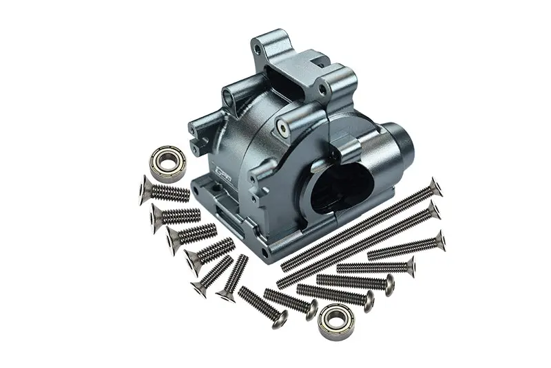 Losi 1:10 Lasernut U4 Tenacity Los03028 / Tenacity Db Pro Los03027v2 Upgrade Parts Aluminum Rear Gear Box - 18Pc Set Gray Silver 1
