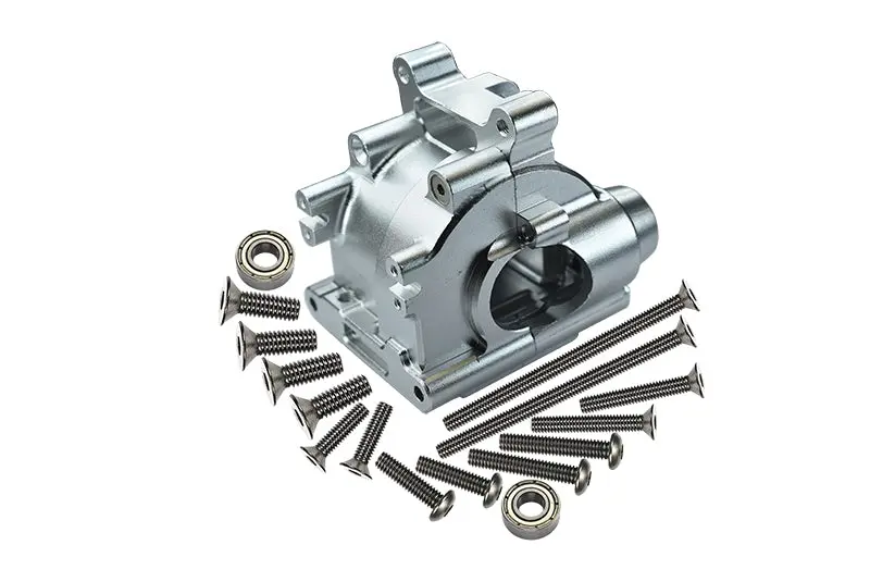 Losi 1:10 Lasernut U4 Tenacity Los03028 / Tenacity Db Pro Los03027v2 Upgrade Parts Aluminum Rear Gear Box - 18Pc Set Silver 1