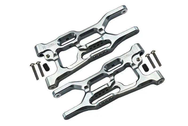 Losi 1:10 Lasernut U4 Tenacity Los03028 / Tenacity Db Pro Los03027v2 Upgrade Parts Aluminum Rear Lower Arms - 8Pc Set Silver 1