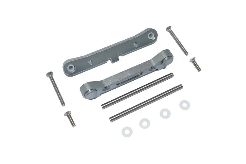 Losi 1:10 Lasernut U4 Tenacity Los03028 / Tenacity Db Pro Los03027v2 Upgrade Parts Aluminum Rear Lower Suspension Mount - 12Pc Set Gray Silver 1