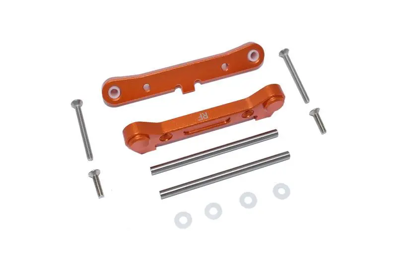 Losi 1:10 Lasernut U4 Tenacity Los03028 / Tenacity Db Pro Los03027v2 Upgrade Parts Aluminum Rear Lower Suspension Mount - 12Pc Set Orange 1