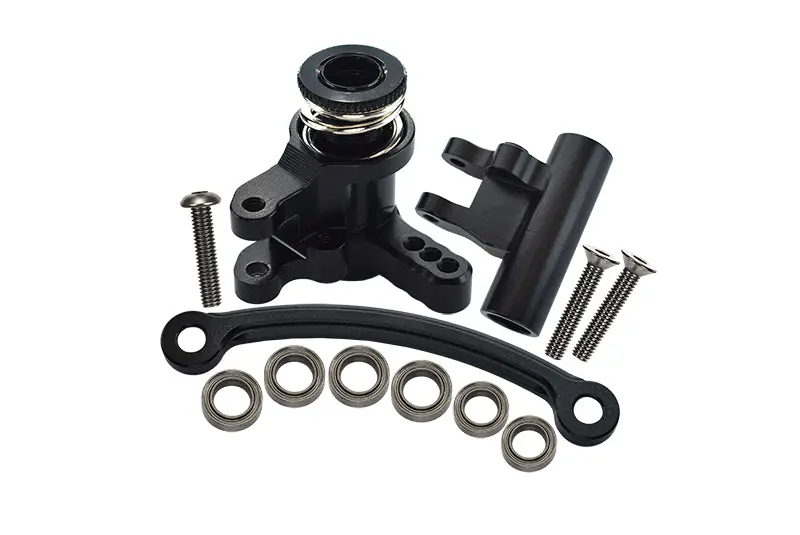 Losi 1:10 Lasernut U4 Tenacity Los03028 / Tenacity Db Pro Los03027v2 Upgrade Parts Aluminum Steering Assembly - 12Pc Set Black 1