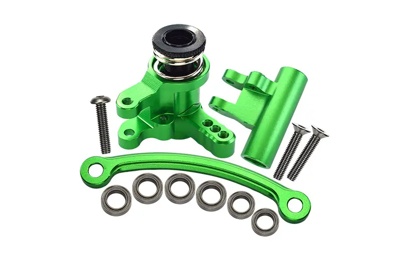 Losi 1:10 Lasernut U4 Tenacity Los03028 / Tenacity Db Pro Los03027v2 Upgrade Parts Aluminum Steering Assembly - 12Pc Set Green 1
