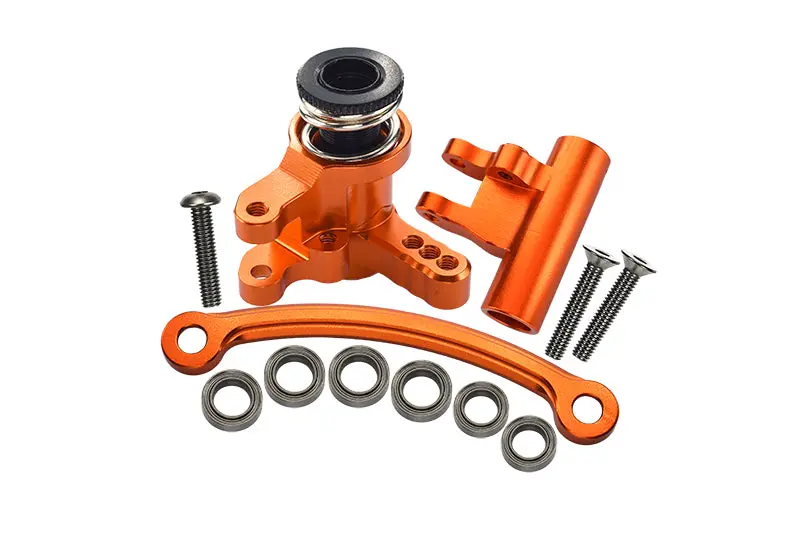 Losi 1:10 Lasernut U4 Tenacity Los03028 / Tenacity Db Pro Los03027v2 Upgrade Parts Aluminum Steering Assembly - 12Pc Set Orange 1