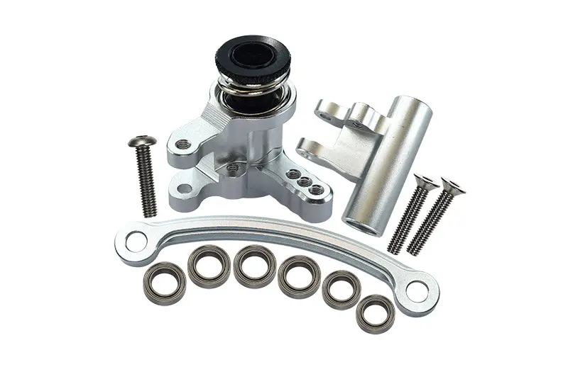 Losi 1:10 Lasernut U4 Tenacity Los03028 / Tenacity Db Pro Los03027v2 Upgrade Parts Aluminum Steering Assembly - 12Pc Set Silver 1