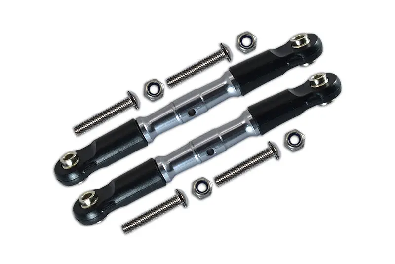 Losi 1:10 Rock Rey Los03009 / Hammer Rey U4 Los03030 Aluminium Adjustable Front Upper Arm With Tie Rod Design - 1Pr Set Gray Silver 1