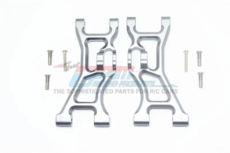 Losi 1:10 Rock Rey Los03009 / Hammer Rey U4 Los03030 Aluminum Front Lower Suspension Arm - 1Pr Set Gray Silver 1