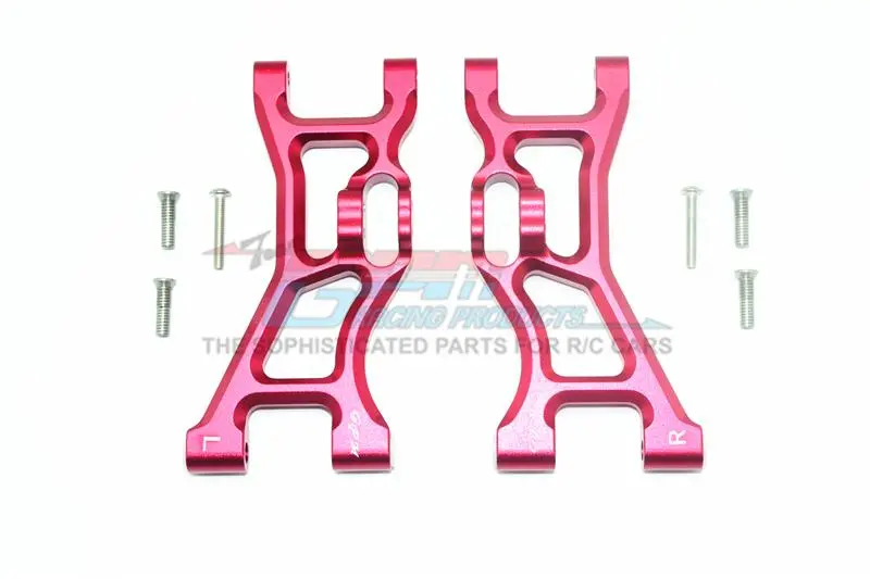 Losi 1:10 Rock Rey Los03009 / Hammer Rey U4 Los03030 Aluminum Front Lower Suspension Arm - 1Pr Set Red 1