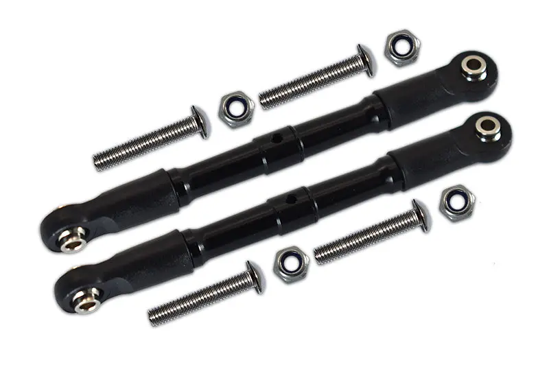 Losi 1:10 Rock Rey Los03009 / Hammer Rey U4 Los03030 Aluminum Front Turnbuckle For Steering - 1Pr Set Black 1