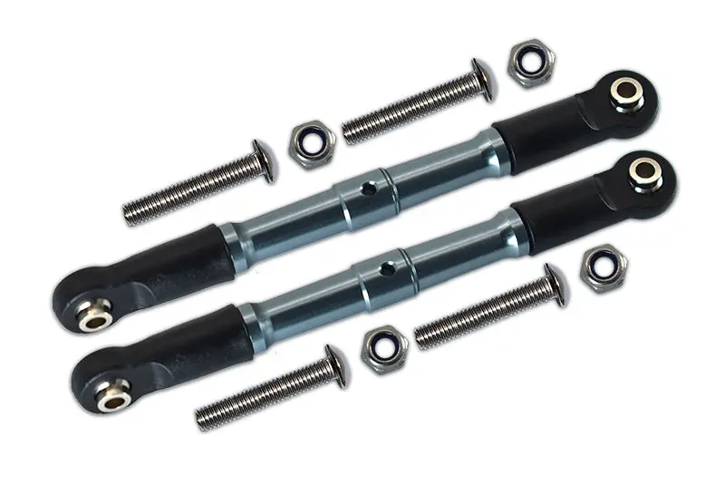 Losi 1:10 Rock Rey Los03009 / Hammer Rey U4 Los03030 Aluminum Front Turnbuckle For Steering - 1Pr Set Gray Silver 1