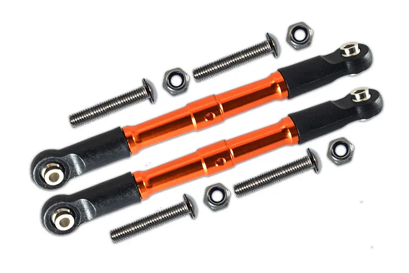 Losi 1:10 Rock Rey Los03009 / Hammer Rey U4 Los03030 Aluminum Front Turnbuckle For Steering - 1Pr Set Orange 1