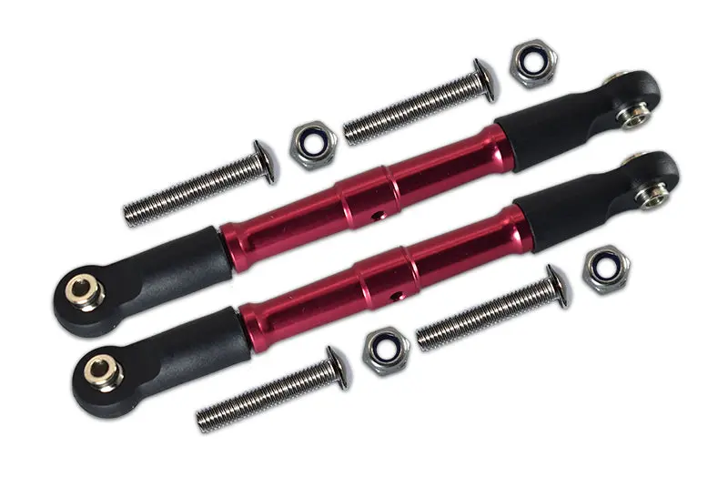 Losi 1:10 Rock Rey Los03009 / Hammer Rey U4 Los03030 Aluminum Front Turnbuckle For Steering - 1Pr Set Red 1