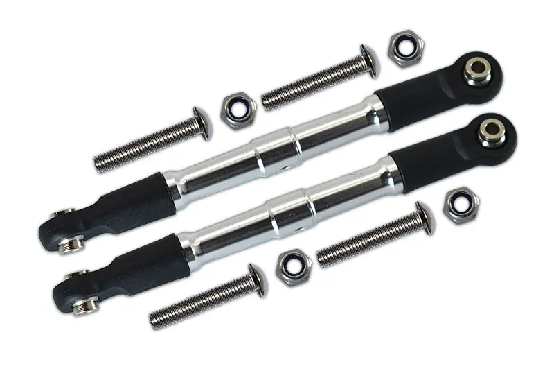 Losi 1:10 Rock Rey Los03009 / Hammer Rey U4 Los03030 Aluminum Front Turnbuckle For Steering - 1Pr Set Silver 1