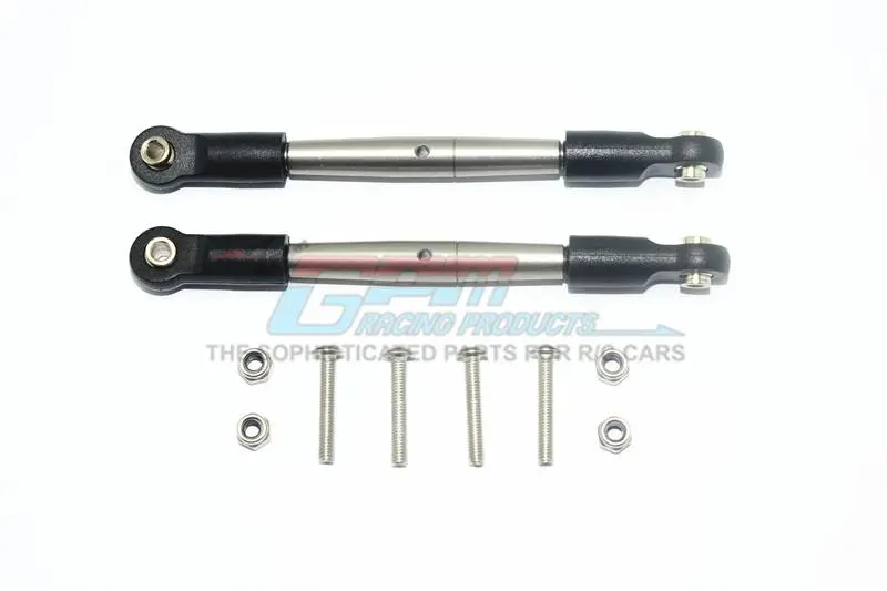 Losi 1:10 Rock Rey Los03009 / Hammer Rey U4 Los03030 Stainless Steel Adjustable Front Steering Tie Rods With Polyurethane Ball Ends - 1Pr Set 1