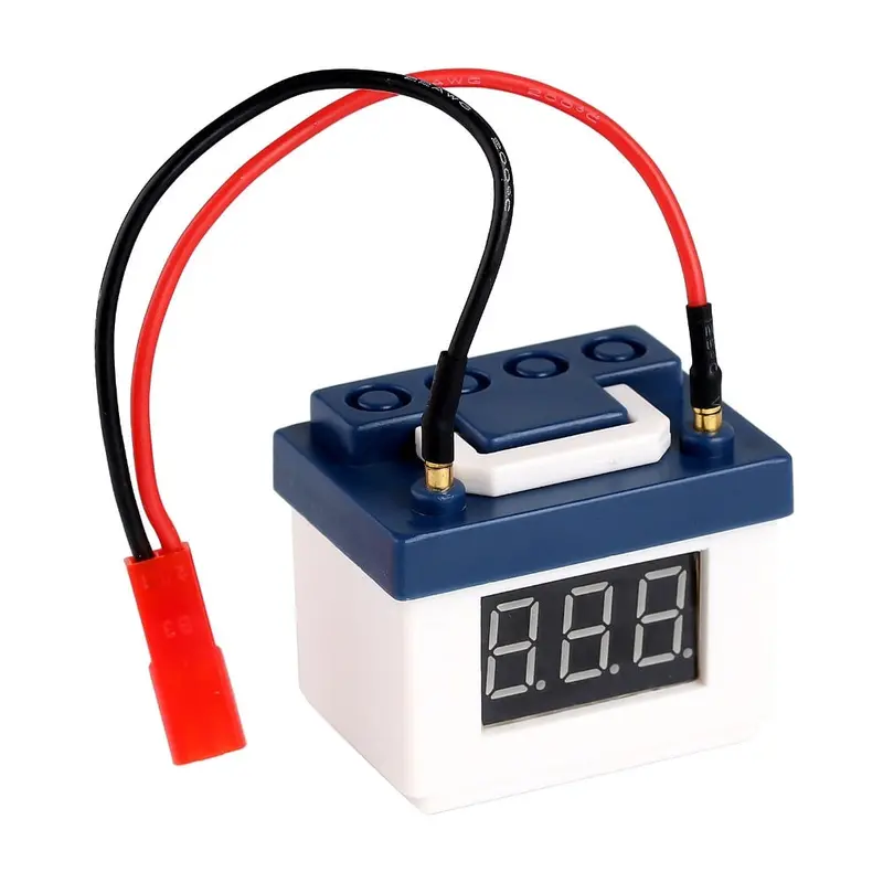 Low Voltage Alarm Lipo Battery Simulation Decoration For 1/10 Rc Crawler Car Axial Scx10 Iii 90046 Traxxas Trx4 Trx6 - 1Pc White+Blue 1