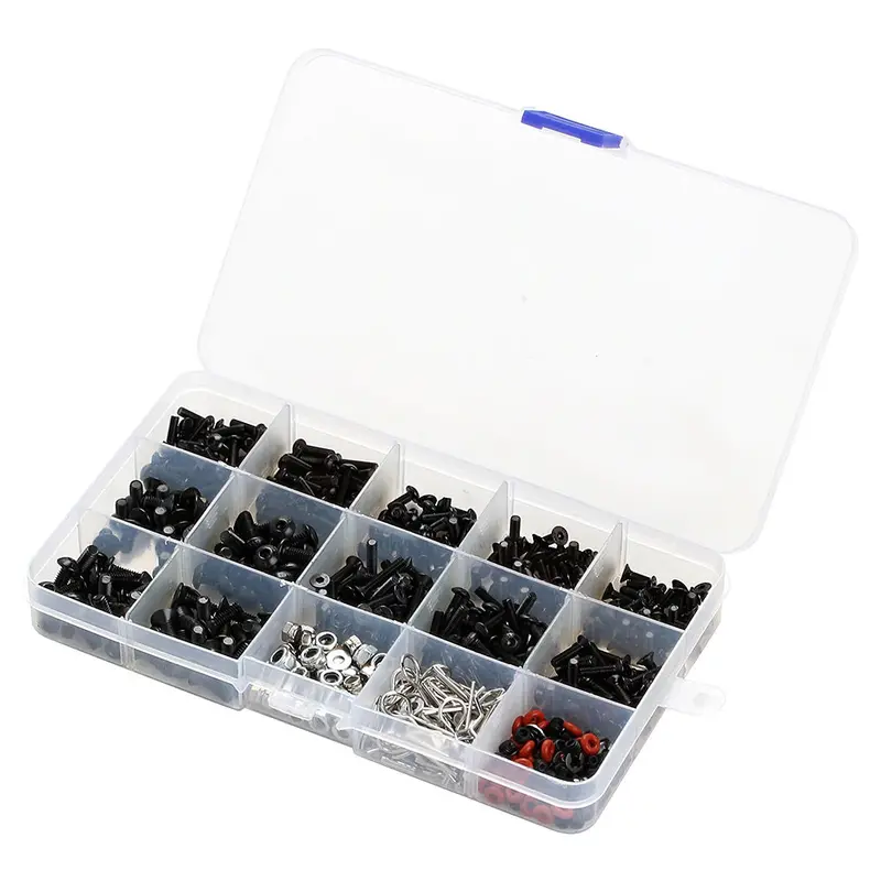 M3 M4 Metal Screws Nuts Box For 1/10 Rc Crawler Car Axial Scx10 90046 Redcat Mst Rc Car Model - 1 Box Set 1