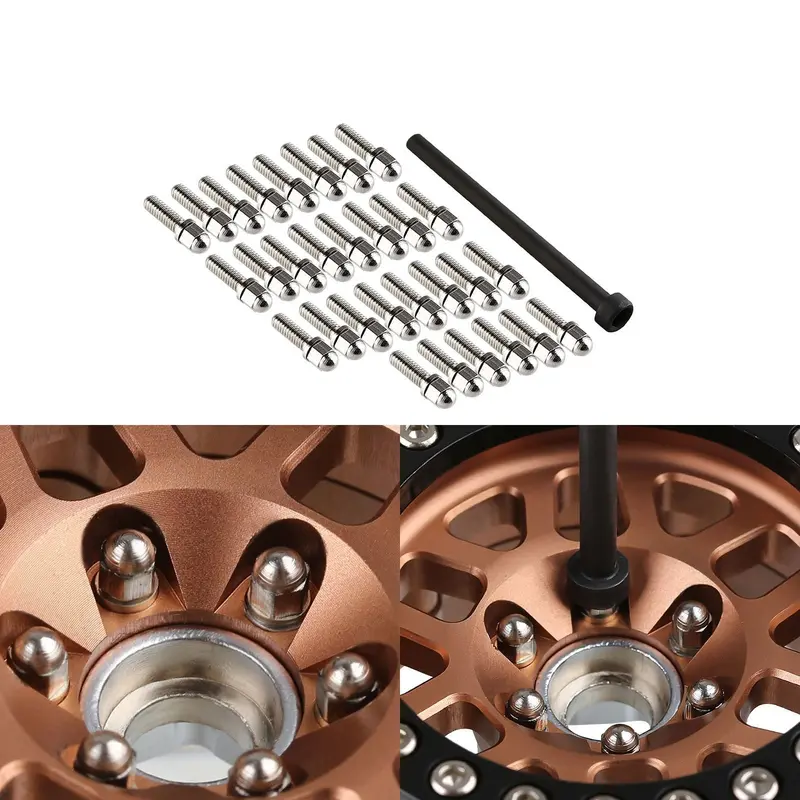 M3 Metal Screws 1.9 2.2 Wheel Rims For 1/10 Rc Car Crawler Traxxas Trx4 Axial Scx10 90046 Axi03007 Redcat Gen8 - 30Pc Set 1