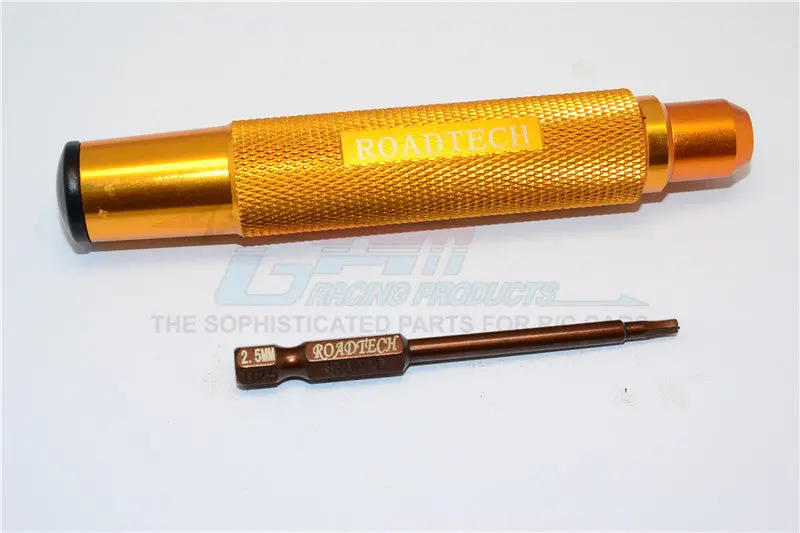 Magnetic 2.5Mm Hex Driver With Pin - 2Pcs Set Gold 1