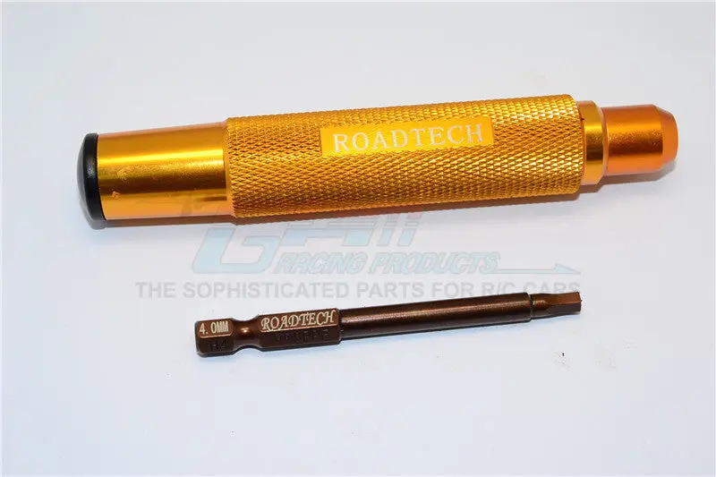 Magnetic 4Mm Hex Driver With Pin - 2Pcs Set Gold 1