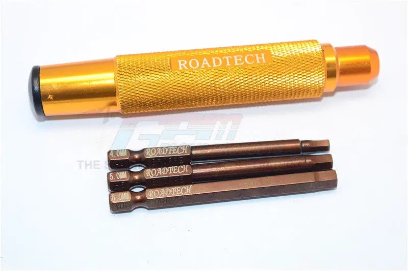 Magnetic Hex Driver With Pin (4,5,6Mm) - 4Pcs Set Gold 1