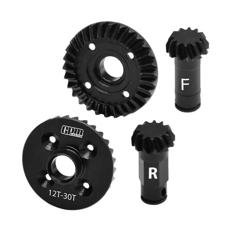 Medium Carbon Steel 30/12T Front And Rear Differential Gear Set For Arrma 1:18 Granite Grom / 1:16 Mojave Grom / 1:14 Typhon Grom Upgrade Parts 1