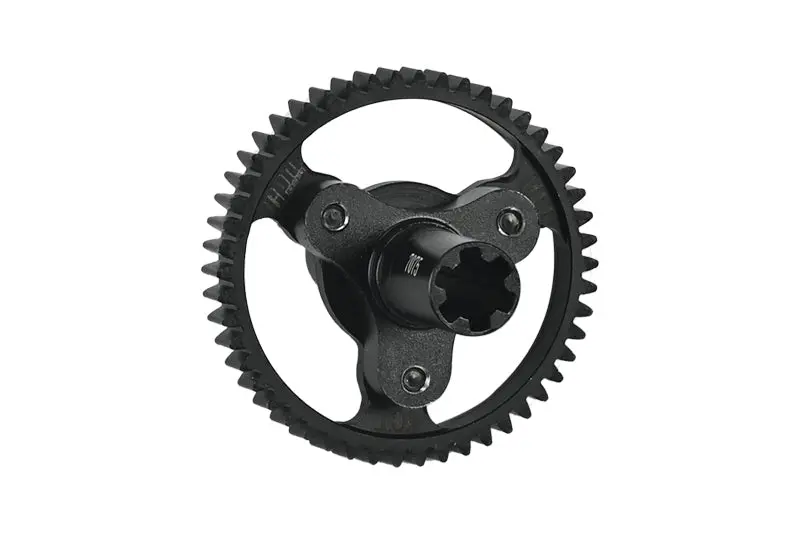 Medium Carbon Steel 50T Spur Gear 0.8 Module/32 Pitch For Arrma 1:8 Vendetta 3S / Infraction V3 / Typhon 3S / 1:10 Kraton 4S / Senton 3S / Vorteks 3S / Outcast 4S /  Big Rock V3 / Granite 3S - Black 1