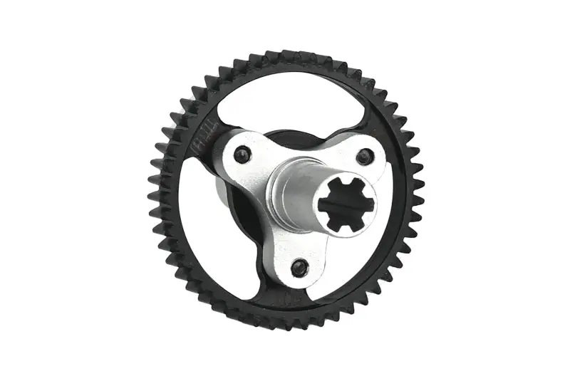 Medium Carbon Steel 50T Spur Gear 0.8 Module/32 Pitch For Arrma 1:8 Vendetta 3S / Infraction V3 / Typhon 3S / 1:10 Kraton 4S / Senton 3S / Vorteks 3S / Outcast 4S /  Big Rock V3 / Granite 3S - Silver 1