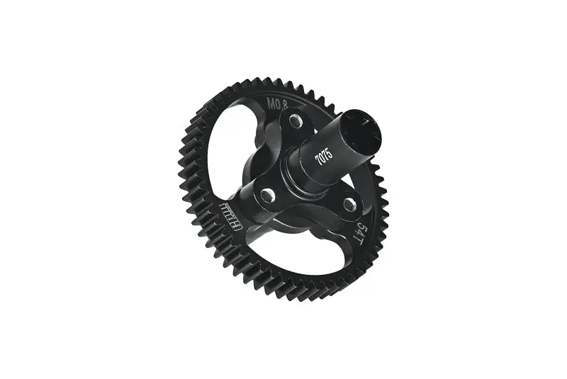 Medium Carbon Steel 54T Spur Gear 0.8 Module 32 Pitch For Arrma 1:8 Vendetta 3S / Infraction V3 / Typhon 3S / 1:10 Kraton 4S / Senton 3S / Vorteks 3S / Outcast 4S /  Big Rock V3 / Granite 3S  - Black 1
