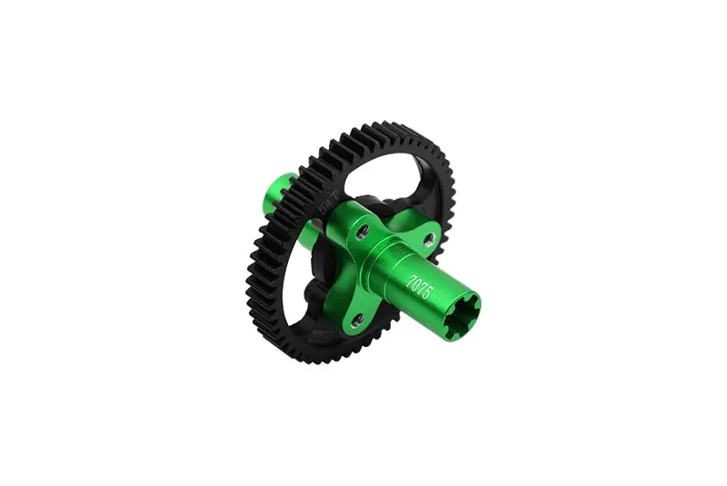 Medium Carbon Steel 54T Spur Gear 0.8 Module 32 Pitch For Arrma 1:8 Vendetta 3S / Infraction V3 / Typhon 3S / 1:10 Kraton 4S / Senton 3S / Vorteks 3S / Outcast 4S / Big Rock V3 / Granite 3S - Green 1