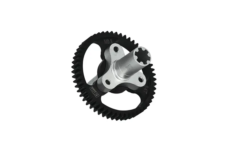 Medium Carbon Steel 54T Spur Gear 0.8 Module 32 Pitch For Arrma 1:8 Vendetta 3S / Infraction V3 / Typhon 3S / 1:10 Kraton 4S / Senton 3S / Vorteks 3S / Outcast 4S /  Big Rock V3 / Granite 3S  - Silver 1