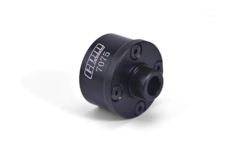 Medium Carbon Steel + Aluminium 7075 Front Or Middle Diff Case For Losi 1:10 Baja Rey / Rock Rey / Hammer Rey U4 / Baja Rey 2.0 Upgrades - Black 1