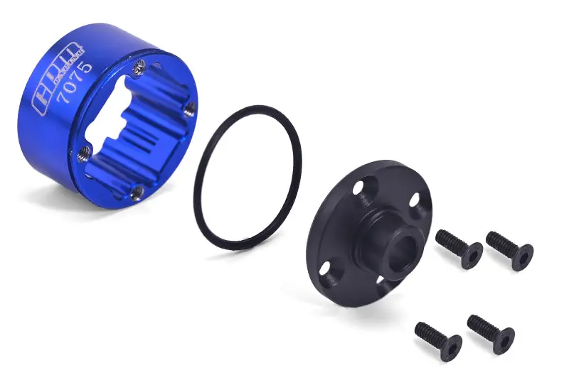 Medium Carbon Steel + Aluminium 7075 Front Or Middle Diff Case For Losi 1:10 Baja Rey / Rock Rey / Hammer Rey U4 / Baja Rey 2.0 Upgrades - Black 2