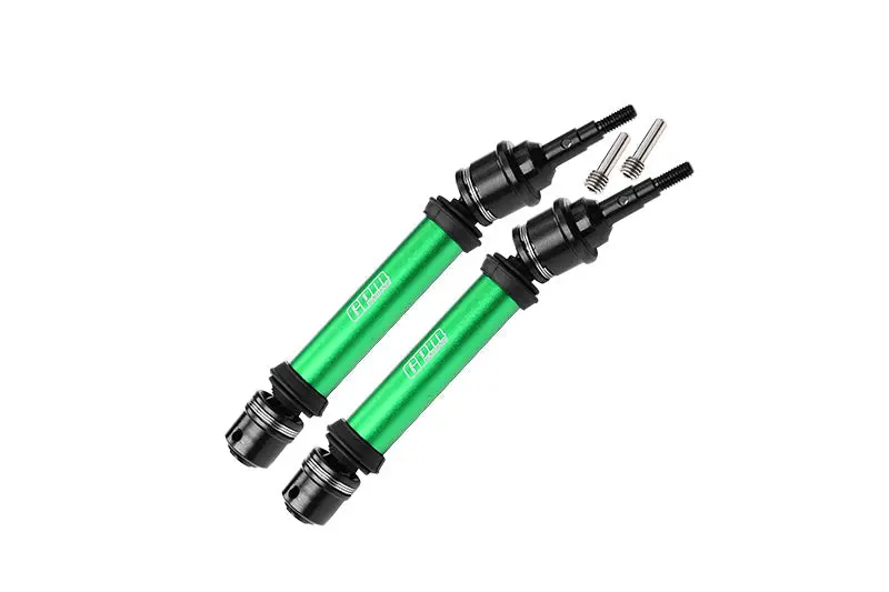 Medium Carbon Steel+ Aluminum 6061 Alloy Front Driveshaft Assembly With 6 Mm Axle For Traxxas 1:10 Ford F-150 Raptor R / Rustler 4X4 / Slash 4X4 / Stampede 4X4 / Hoss 4X4 Upgrade Parts - Green 1