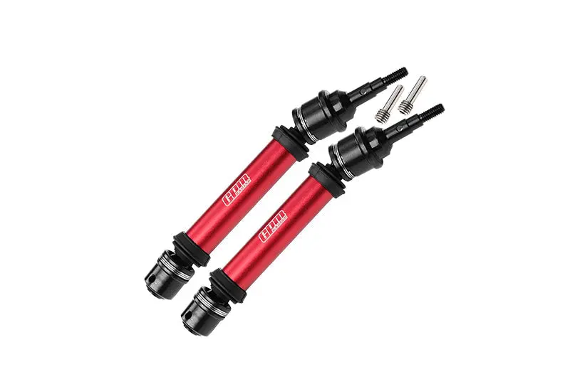 Medium Carbon Steel+ Aluminum 6061 Alloy Front Driveshaft Assembly With 6 Mm Axle For Traxxas 1:10 Ford F-150 Raptor R / Rustler 4X4 / Slash 4X4 / Stampede 4X4 / Hoss 4X4 Upgrade Parts - Red 1