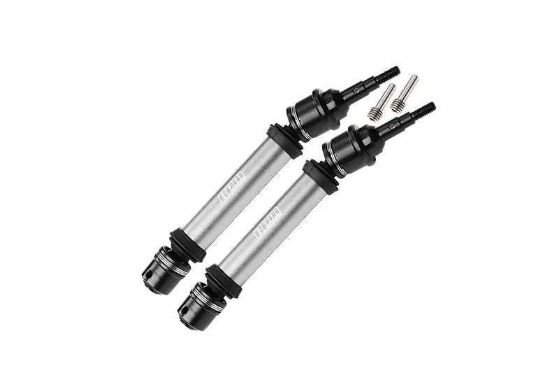 Medium Carbon Steel+ Aluminum 6061 Alloy Front Driveshaft Assembly With 6 Mm Axle For Traxxas 1:10 Ford F-150 Raptor R / Rustler 4X4 / Slash 4X4 / Stampede 4X4 / Hoss 4X4 Upgrade Parts - Silver 1