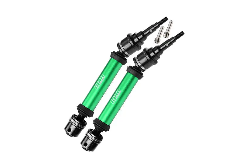 Medium Carbon Steel + Aluminum 6061 Alloy Rear Driveshaft Assembly With 6 Mm Axle For Traxxas 1:10 Ford F-150 Raptor R / Rustler 4X4 / Slash 4X4 / Stampede 4X4 / Hoss 4X4 Upgrade Parts - Green 1