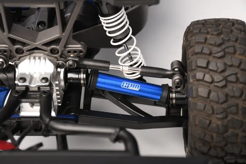 Medium Carbon Steel + Aluminum 6061 Alloy Rear Driveshaft Assembly With 6 Mm Axle For Traxxas 1:10 Ford F-150 Raptor R / Rustler 4X4 / Slash 4X4 / Stampede 4X4 / Hoss 4X4 Upgrade Parts - Red 2