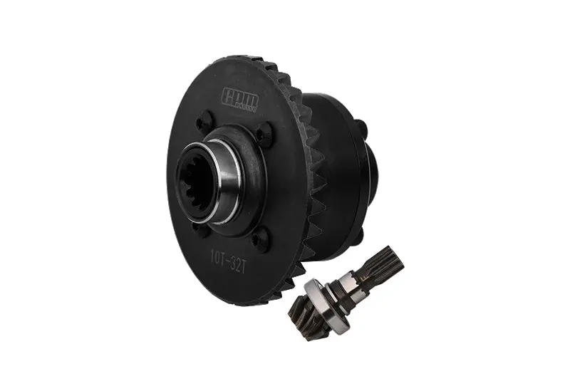 Medium Carbon Steel + Aluminum Alloy Front Complete Differential For Traxxas 1:5 X Maxx 6S 8S / Xrt 8S / X Maxx Ultimate 8S / Xrt Ultimate 8S Monster Truck Upgrades - Black 1