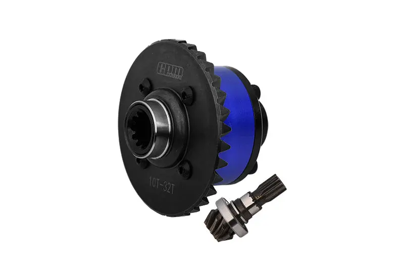 Medium Carbon Steel + Aluminum Alloy Front Complete Differential For Traxxas 1:5 X Maxx 6S 8S / Xrt 8S / X Maxx Ultimate 8S / Xrt Ultimate 8S Monster Truck Upgrades - Blue 1