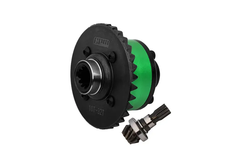 Medium Carbon Steel + Aluminum Alloy Front Complete Differential For Traxxas 1:5 X Maxx 6S 8S / Xrt 8S / X Maxx Ultimate 8S / Xrt Ultimate 8S Monster Truck Upgrades - Green 1