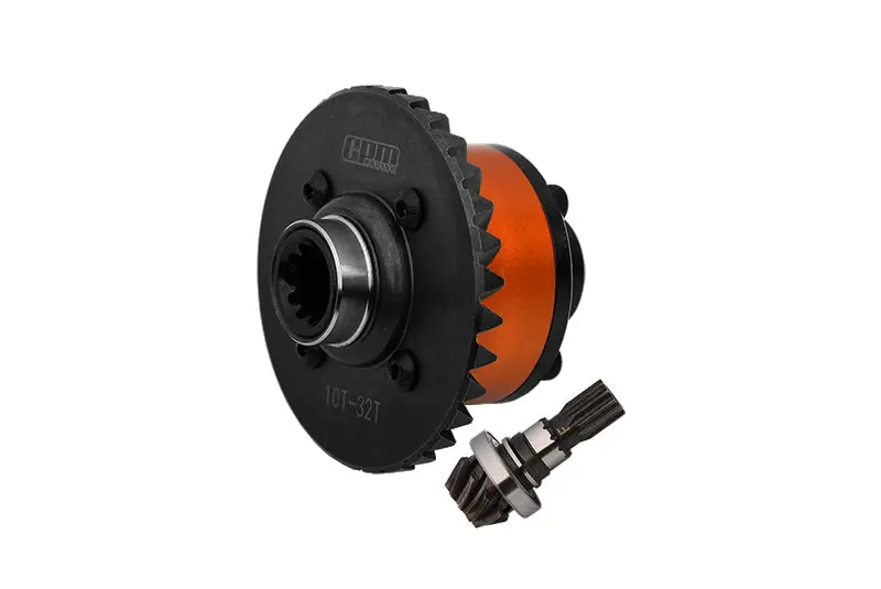 Medium Carbon Steel + Aluminum Alloy Front Complete Differential For Traxxas 1:5 X Maxx 6S 8S / Xrt 8S / X Maxx Ultimate 8S / Xrt Ultimate 8S Monster Truck Upgrades - Orange 1