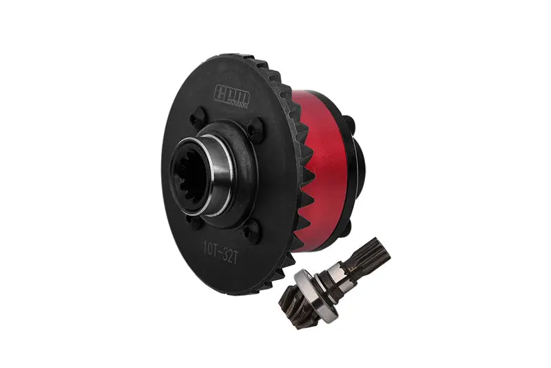 Medium Carbon Steel + Aluminum Alloy Front Complete Differential For Traxxas 1:5 X Maxx 6S 8S / Xrt 8S / X Maxx Ultimate 8S / Xrt Ultimate 8S Monster Truck Upgrades - Red 1