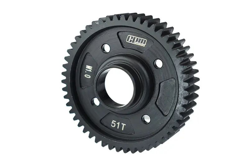 Medium Carbon Steel Center Diff Output Gear 51T For 1:5 Traxxas X-Maxx 6S / X-Maxx 8S / Xrt 8S Monster Truck Upgrades - Black 1