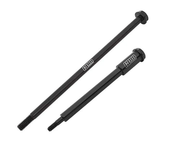 Medium Carbon Steel Front And Rear Wheel Axle Set For Losi 1:4 Promoto-Mx Motorcycle Dirt Bike Rtr Fxr Los06000 Los06002 Upgrade Parts - Black 1