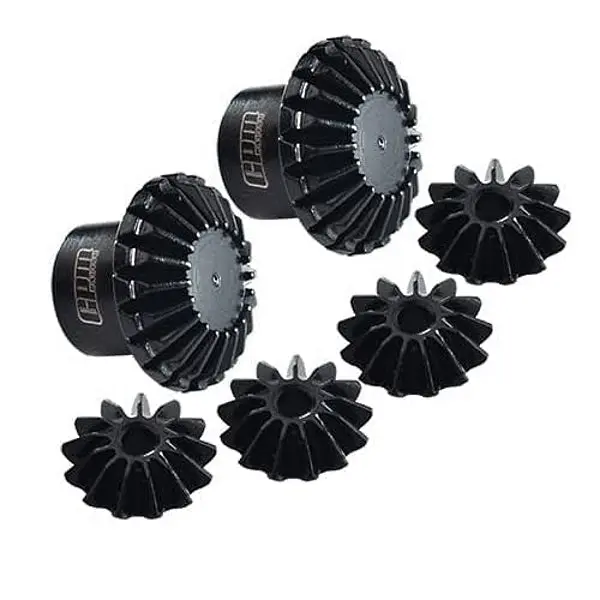 Medium Carbon Steel Front Or Middle Or Rear Differential Gear Set For 1:5 Traxxas X Maxx 6S / X Maxx 8S / Xrt 8S Monster Truck Upgrades - Black 1