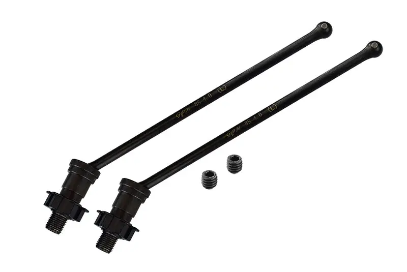 Medium Carbon Steel Front Or Rear Cvd Drive Shaft With Aluminium Hex Adapter For 1/5 Traxxas X Maxx 8S With Widemaxx - 8Pc Set Black 1