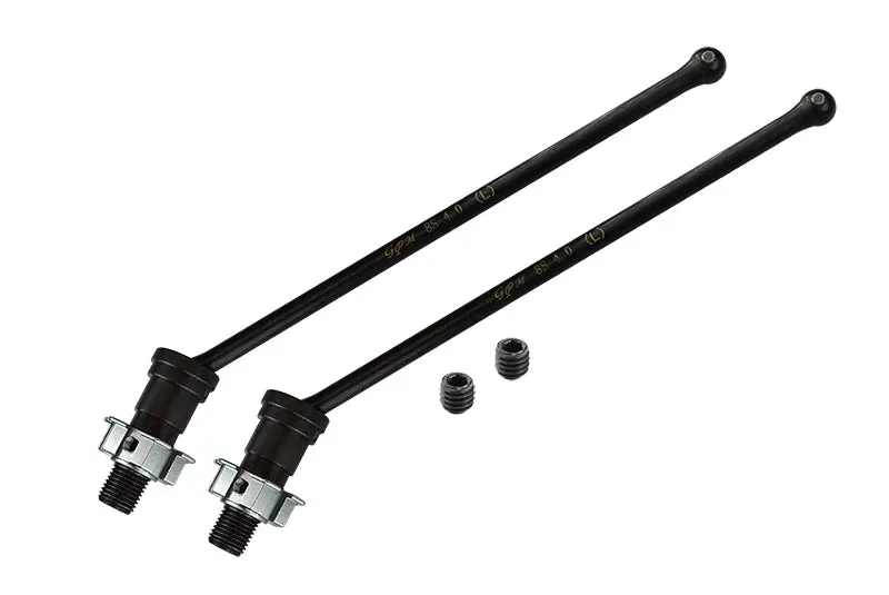 Medium Carbon Steel Front Or Rear Cvd Drive Shaft With Aluminium Hex Adapter For 1/5 Traxxas X Maxx 8S With Widemaxx - 8Pc Set Gray Silver 1